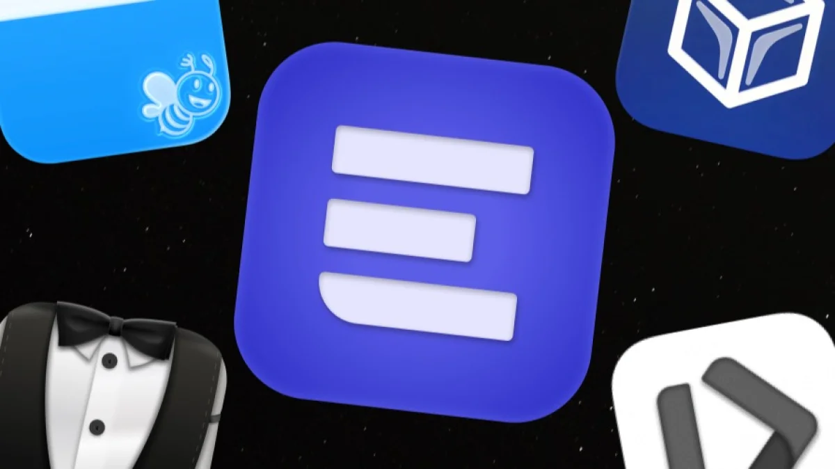 ExtraBar, Barbee, Ice, Hidden Bar and Bartender logos floating in space