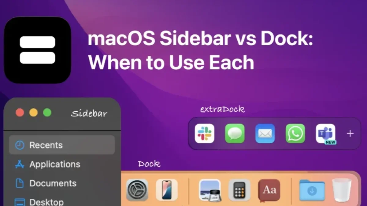 Sidebar vs ExtraDock Banner